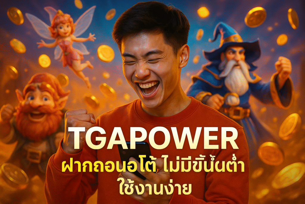 TGAPOWER ฝากถอนออโต้ ไม่มีขั้นต่ำ ใช้งานง่าย